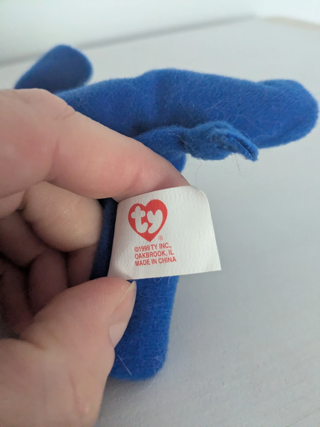 Ty Teenie Beanie Babies Peanut the Royal Blue Elephant - photo 3