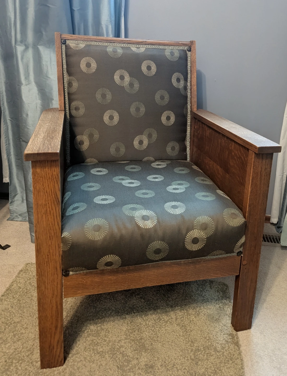 Solid oak side chair
