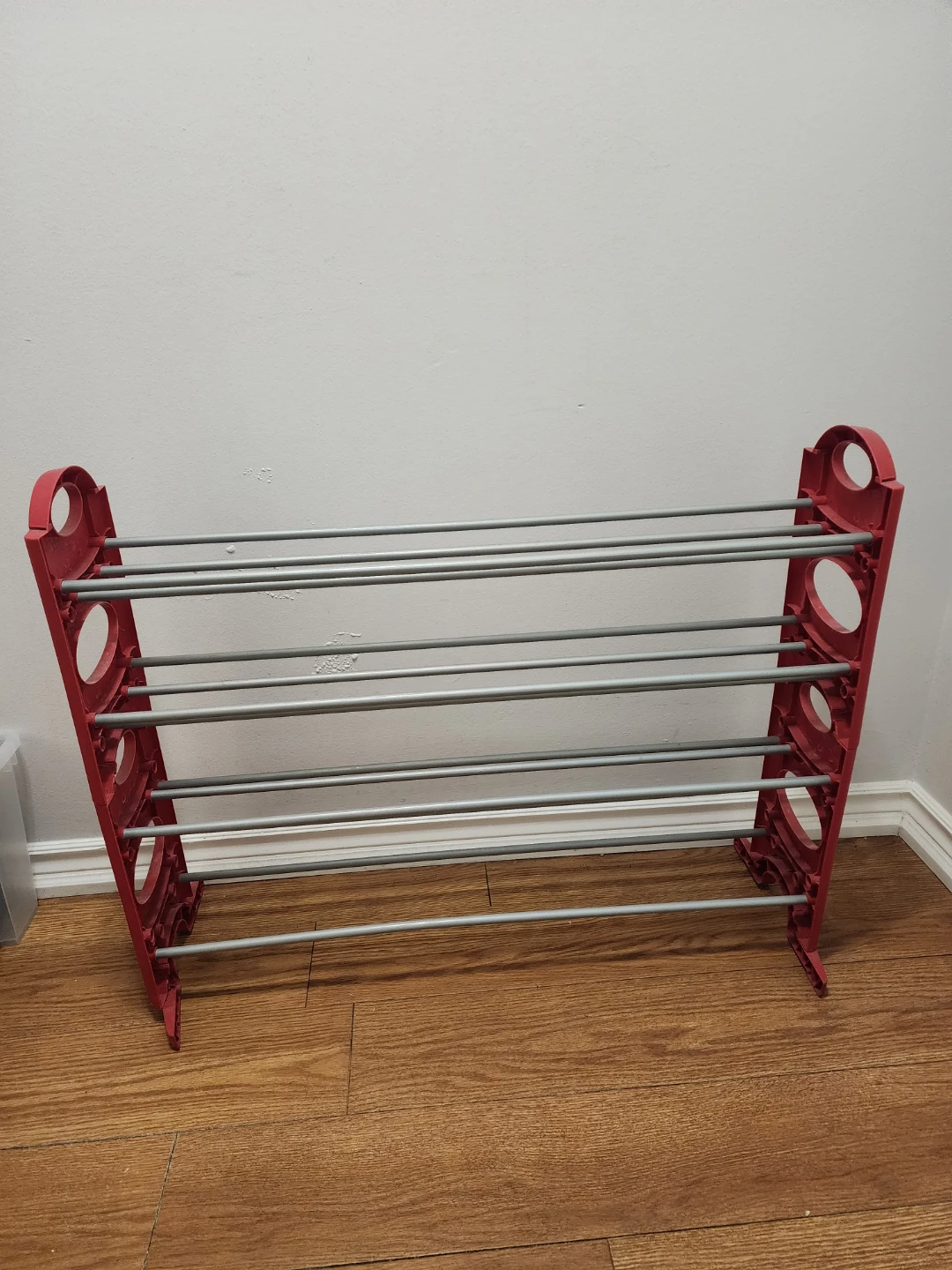 Red 4-Tier Shoe Rack - photo 2