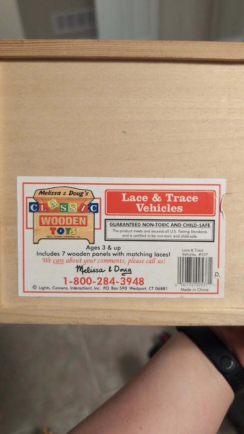 2 sets Melissa & Doug Lace & Trace Wooden Vehicles Toy - photo 2