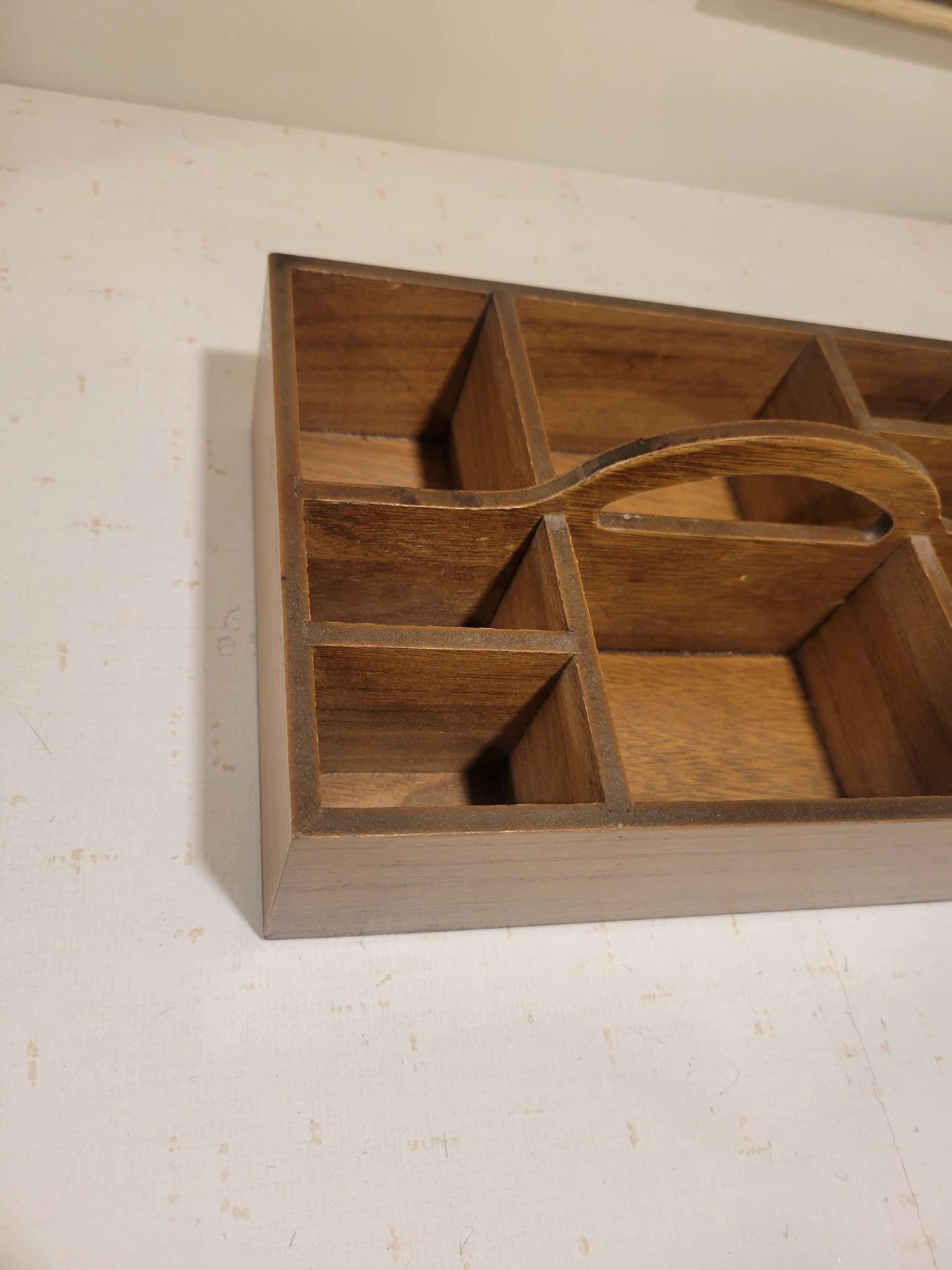 Retro Oak Wooden Organizer Caddy. - photo 5
