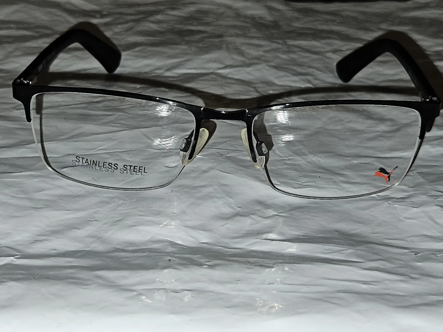Puma Men's Half Rimless Eyeglasses