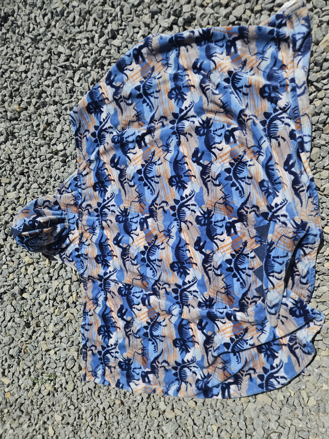 Kids Dinosaur Print Fleece Blanket Robe, tail and hood - photo 2