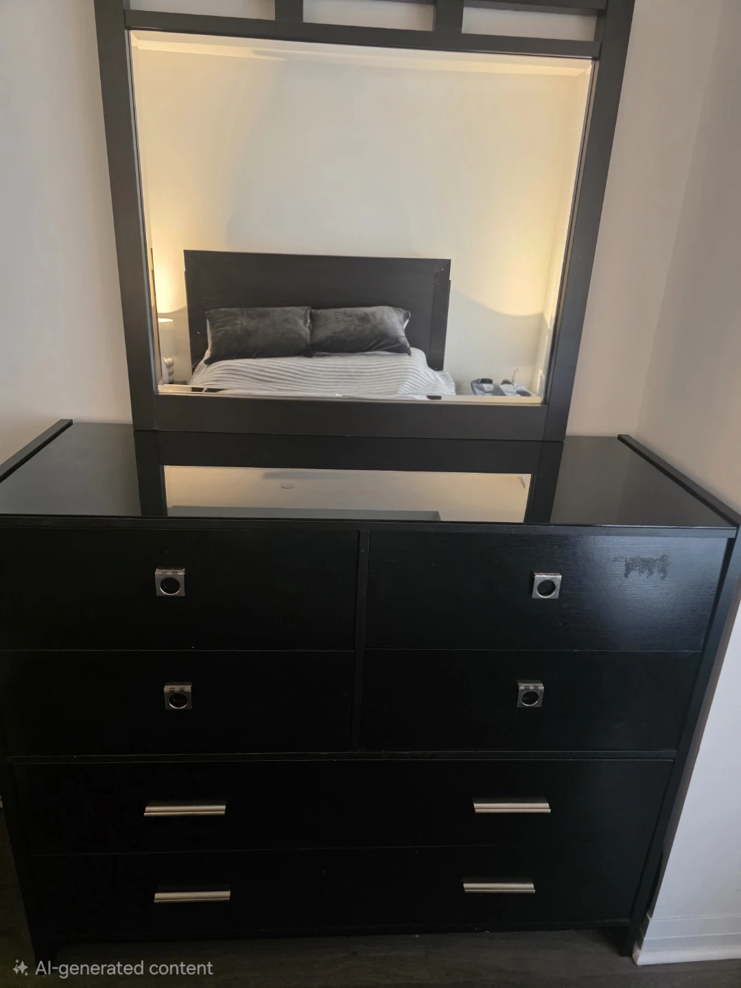 Dark brown Dresser with detachable mirror with 8 drawers - photo 2