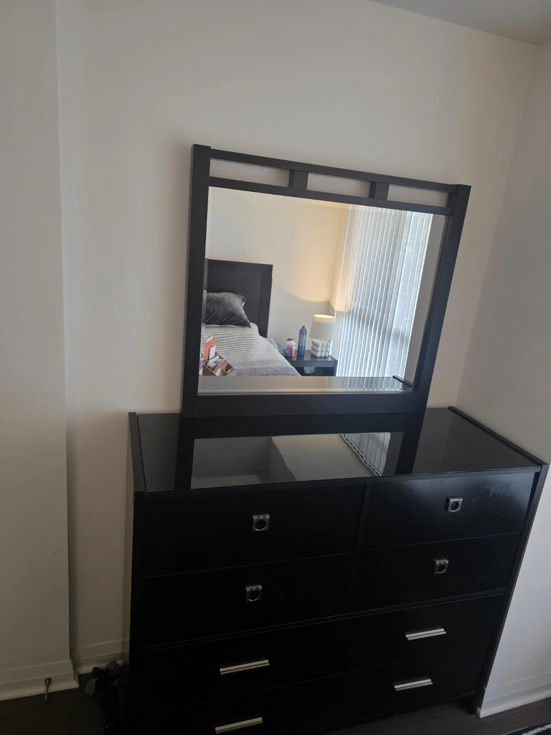 Dark brown Dresser with detachable mirror with 8 drawers - photo 4