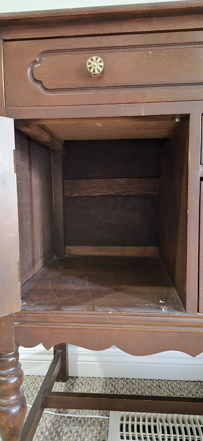Antique Buffet Cabinet with Drawers and Cabinets - photo 4
