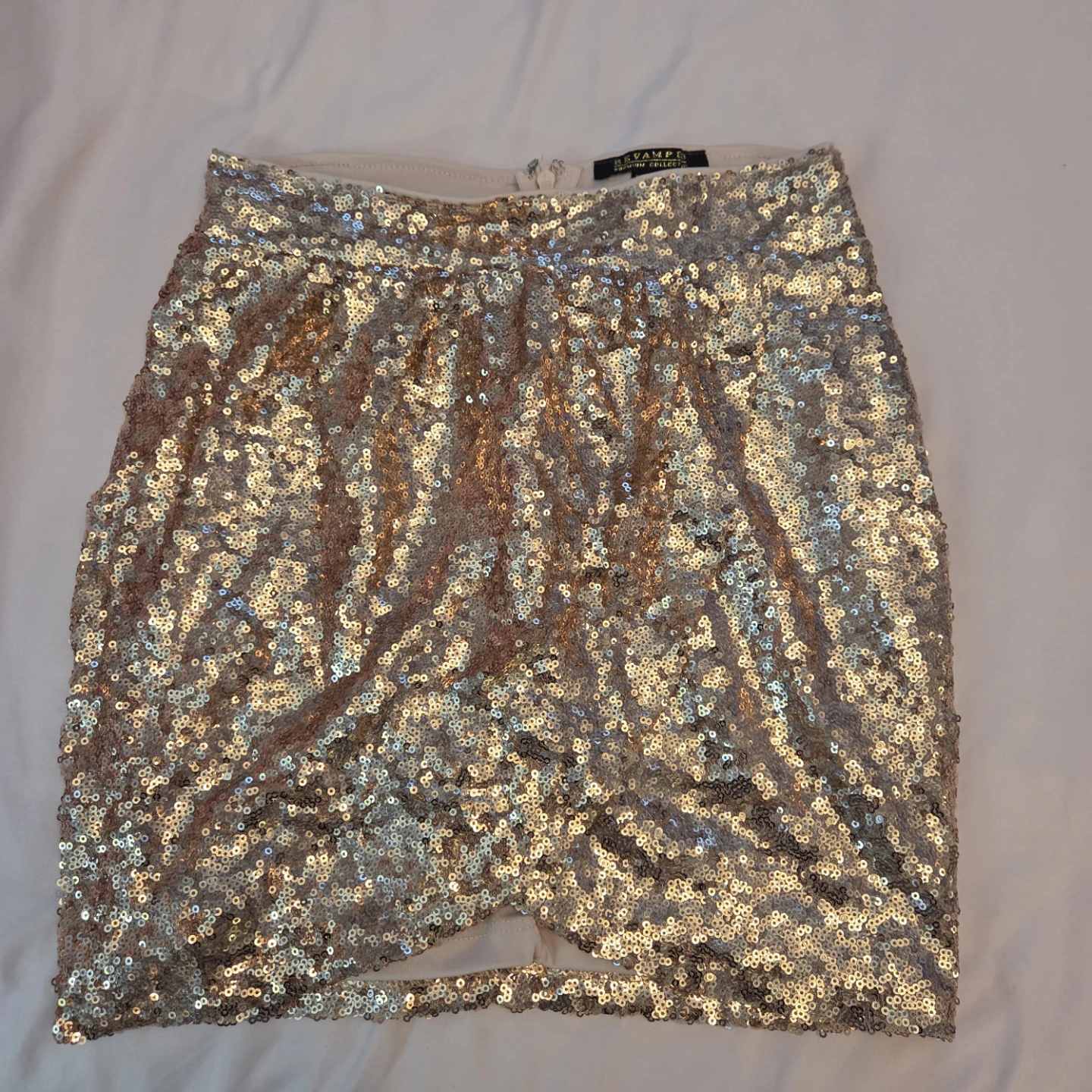 Stampd Sequin Mini Skirt - Gold