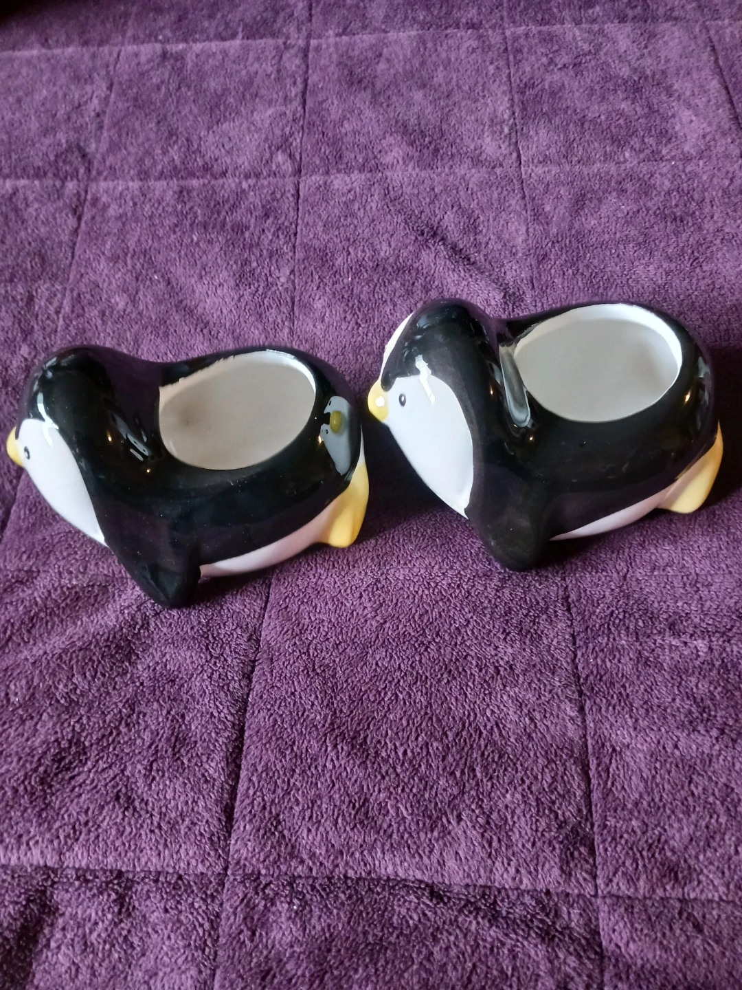 Set of 2 Ceramic Penguin Planters/Holders - photo 2