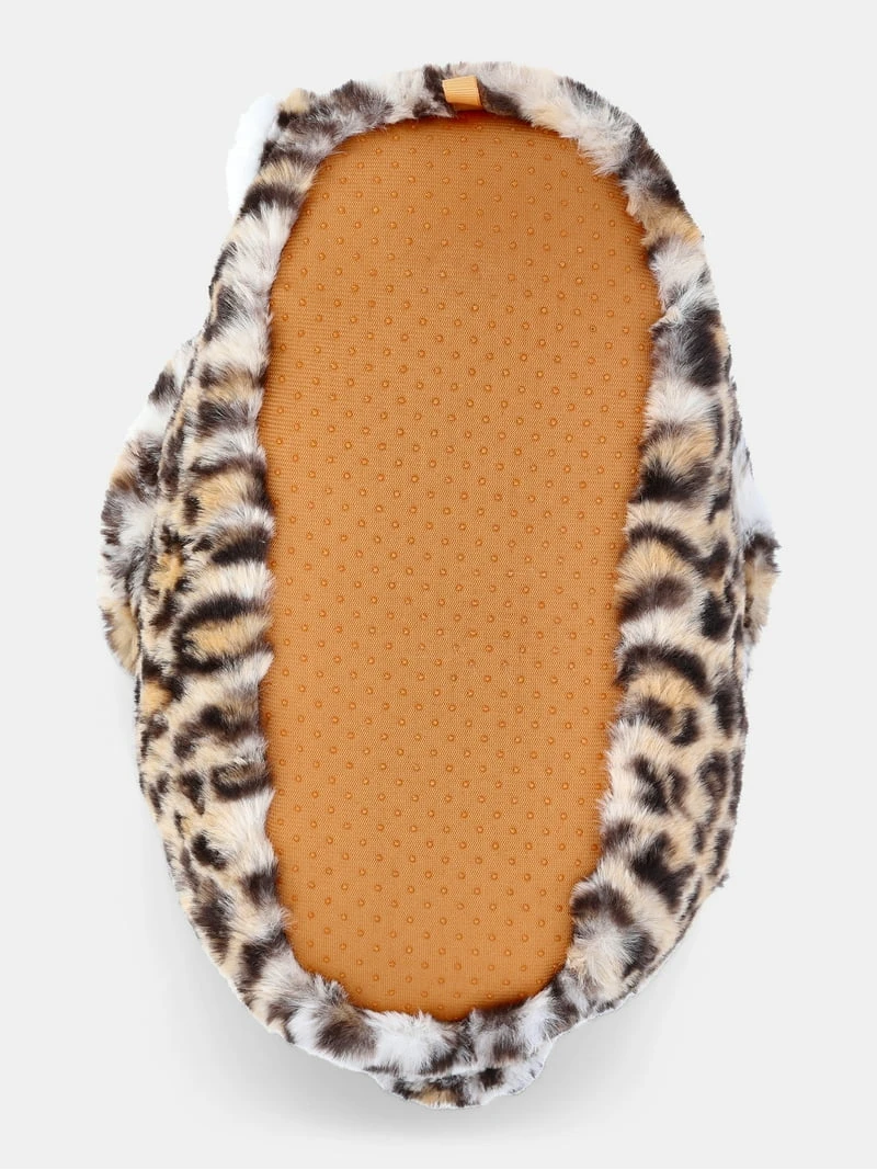 Warm Cheetah Slippers Size 5-6