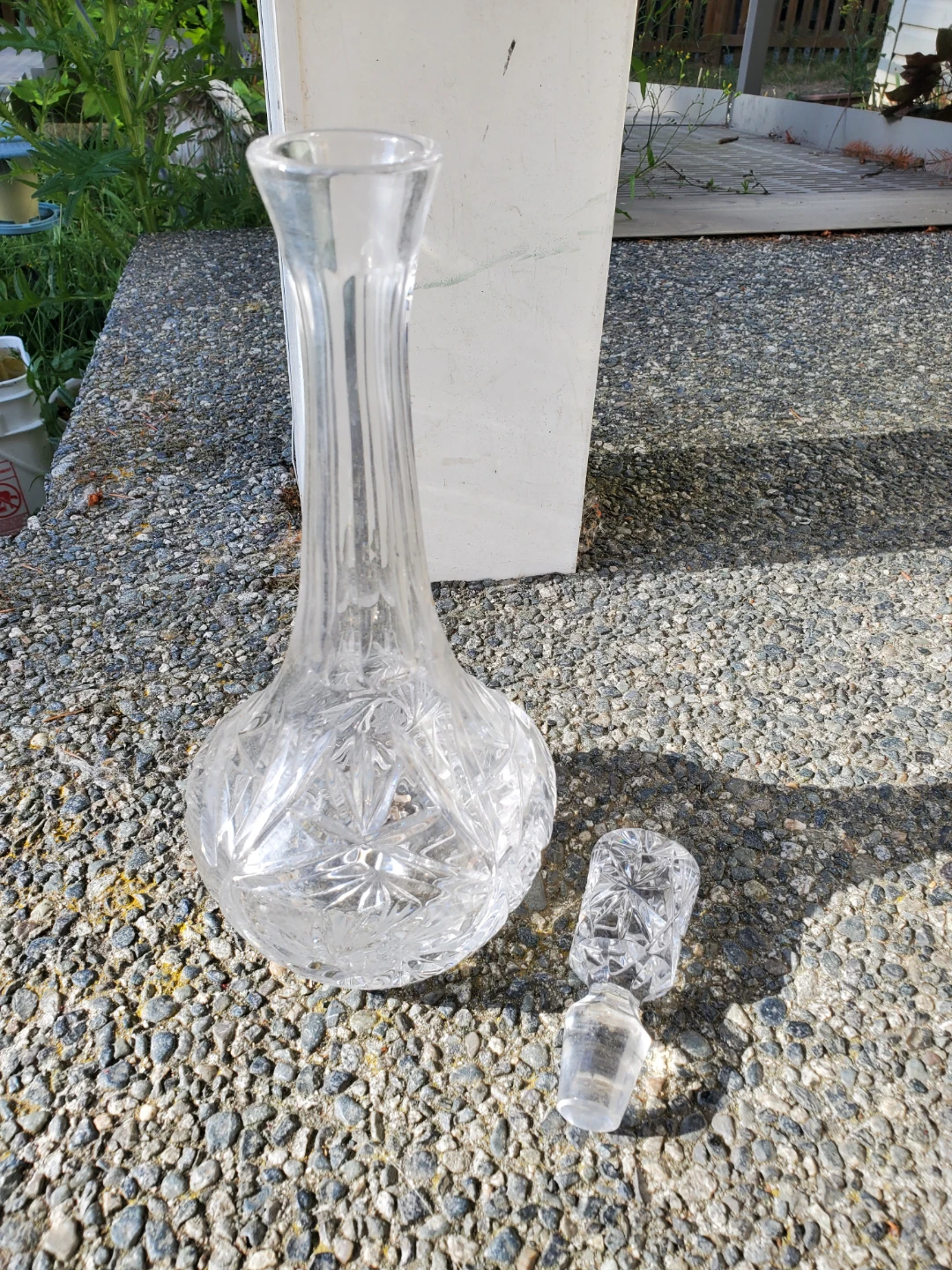 Crystal Cut Glass Decanter with Stopper - photo 4