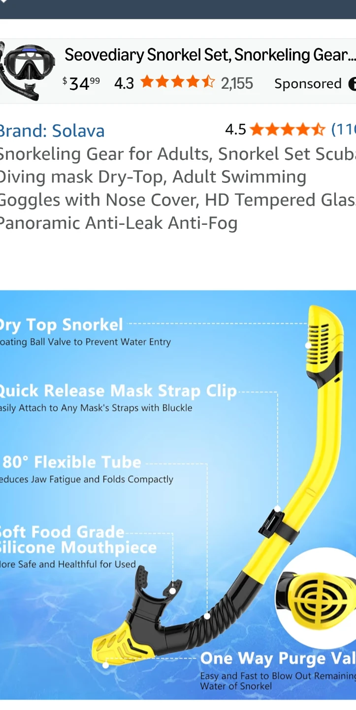 2 Solava Snorkel Setsfor Adults - photo 4