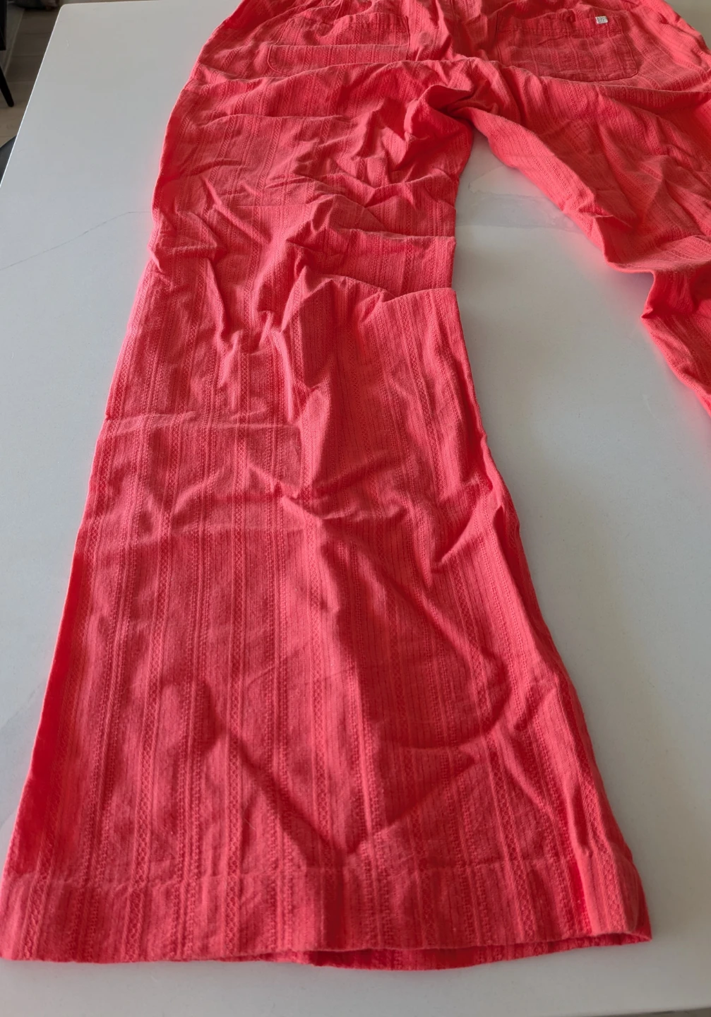 Billabong Coral Pink Gauze Wide Leg Pants Size M - photo 5