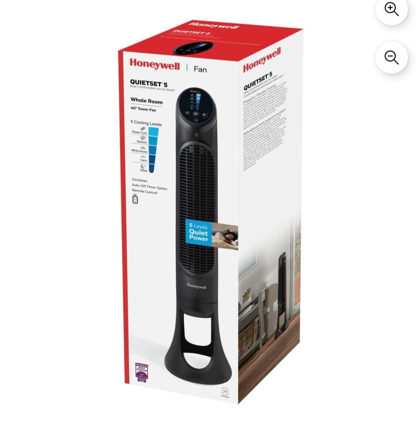 Honeywell QuietSet 5 Whole Room Tower Fan HYF260BC - photo 3