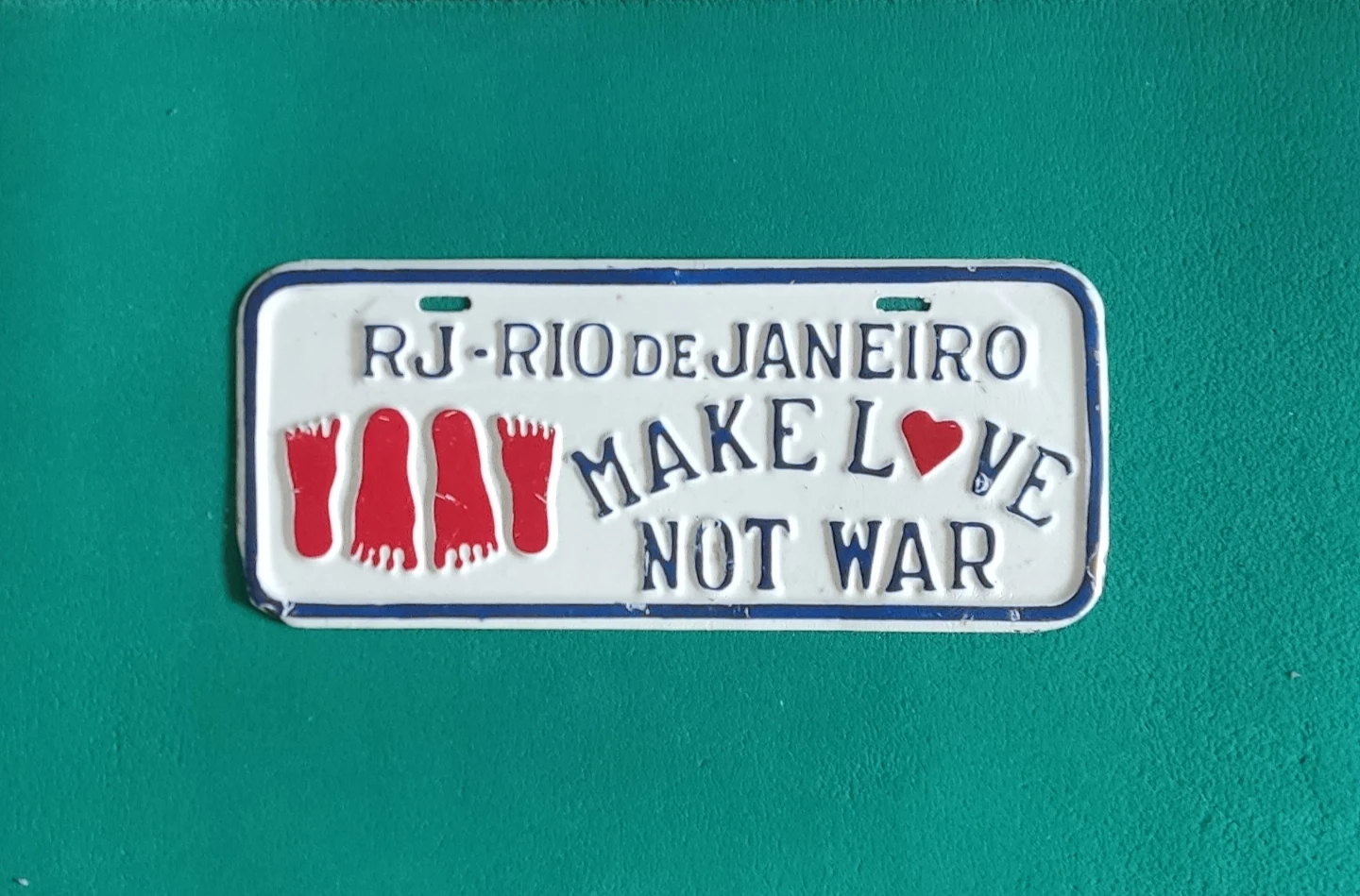 RJ Rio de Janeiro Make Love Not War License Plate