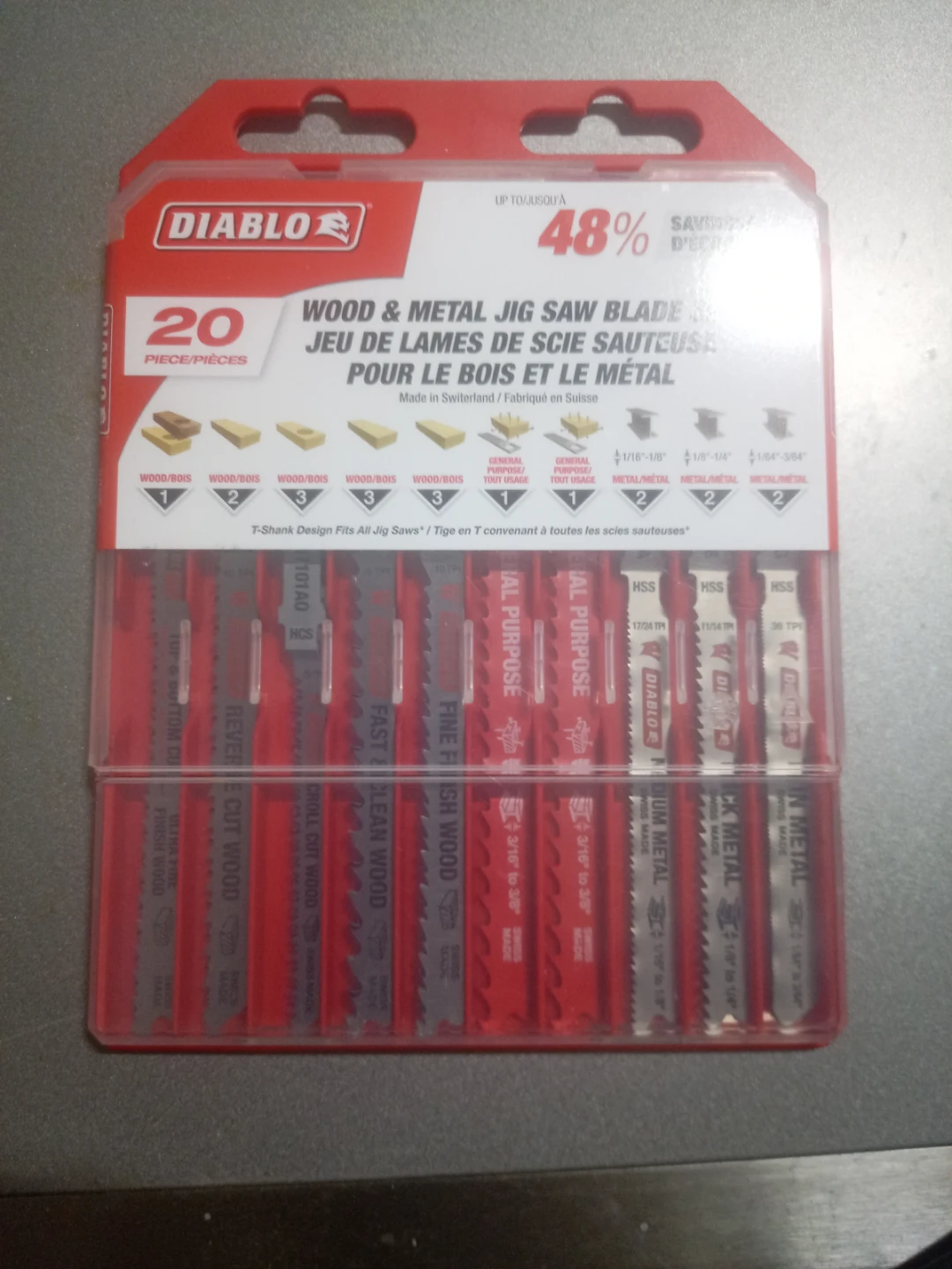 Diablo 20 Piece Wood & Metal Jig Saw Blade Set