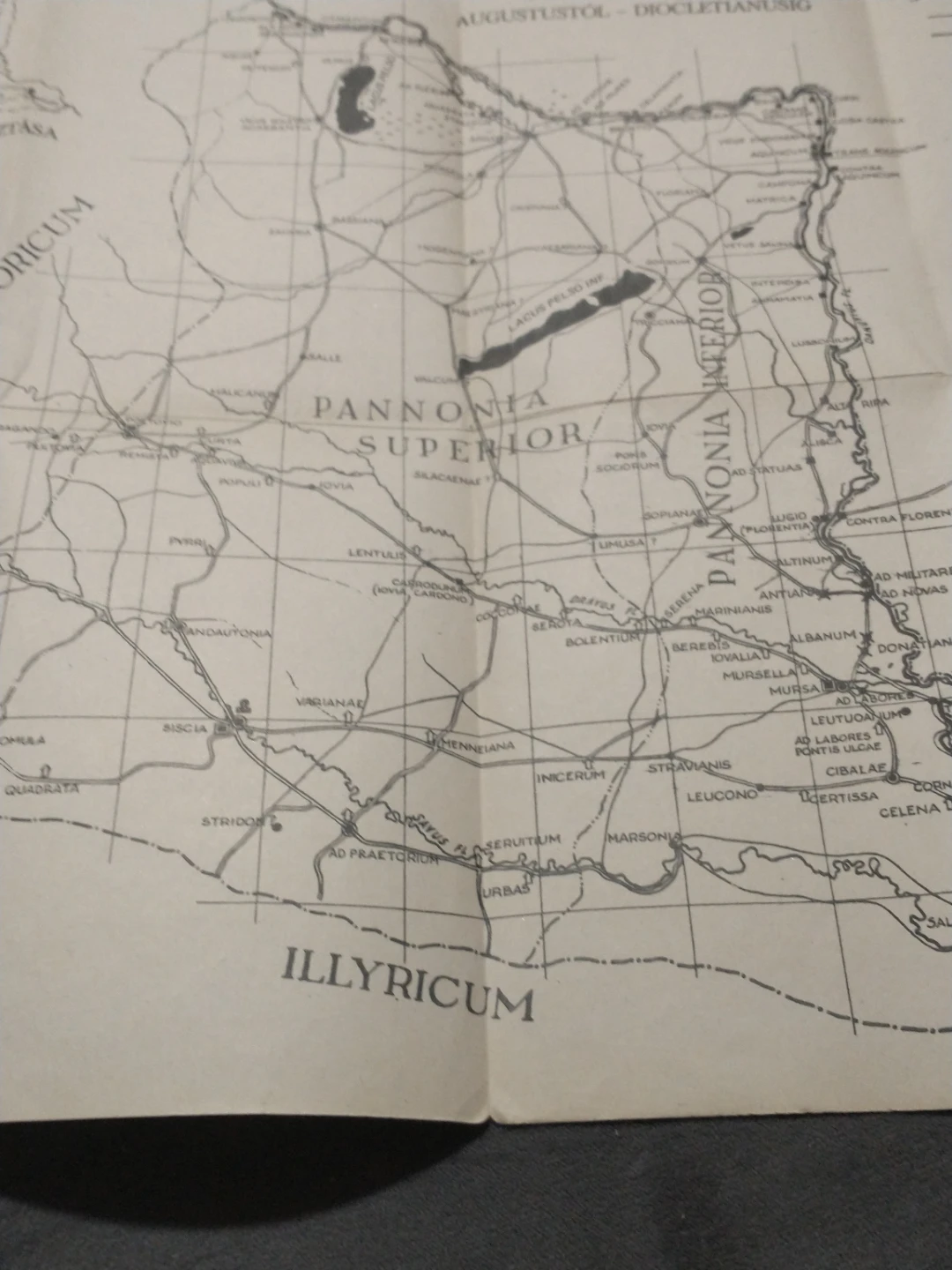 1970s Vintage Roman Pannonia Historical Map - photo 4