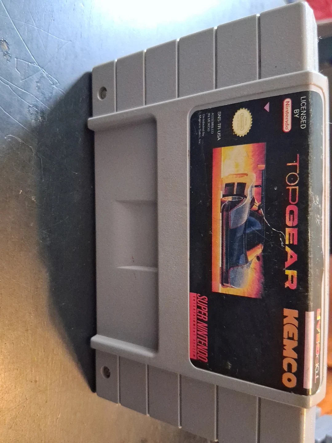 Super Nintendo Top Gear Game Cartridge - photo 4