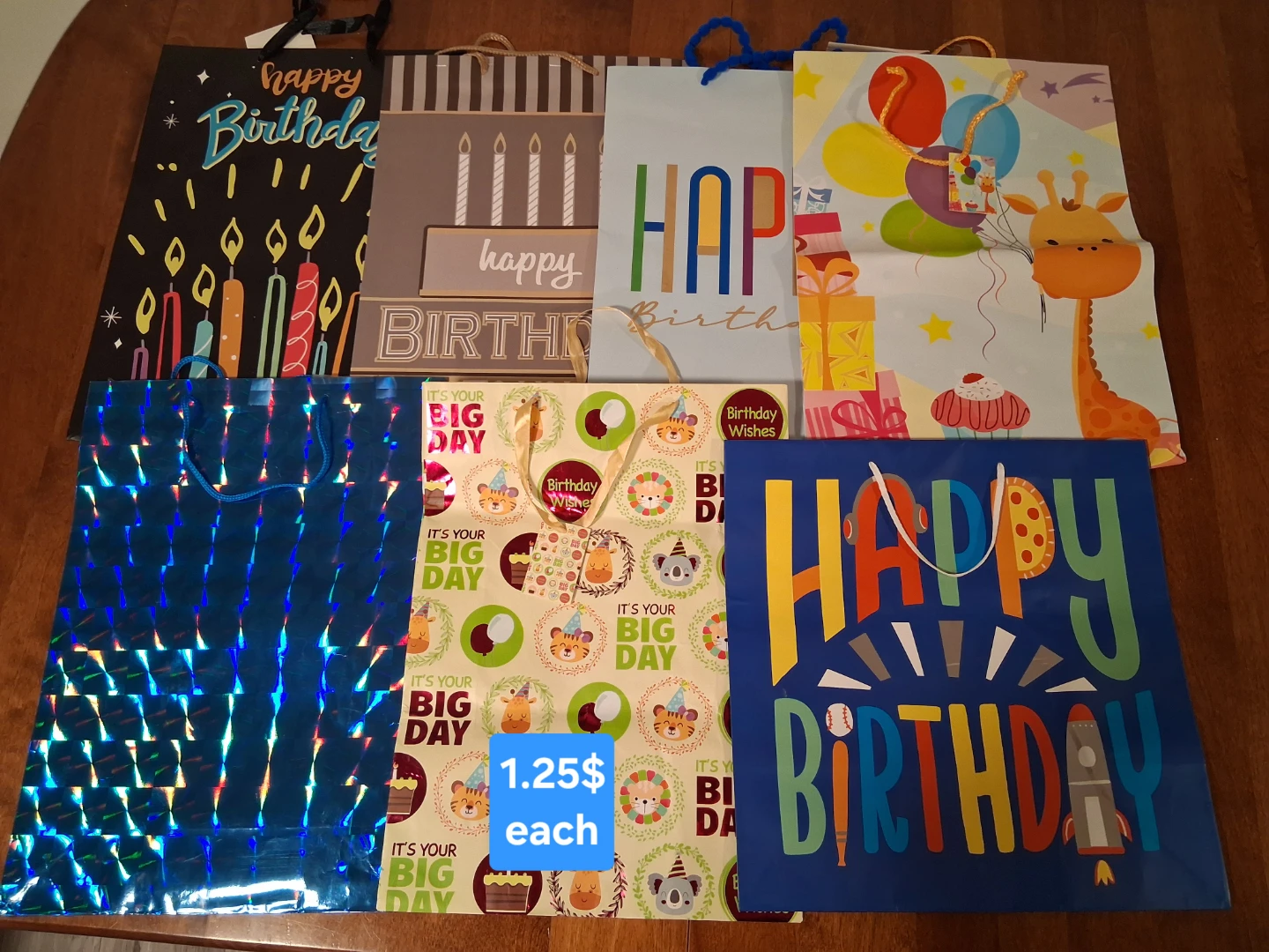 23 Gift bags and birthday card