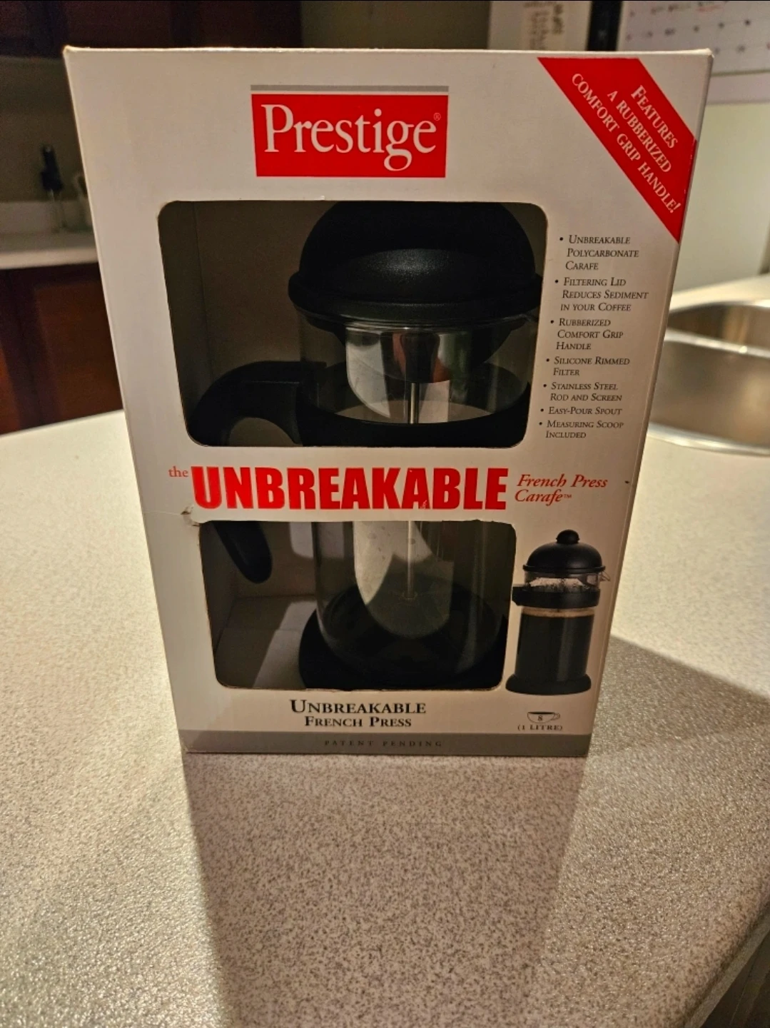 Prestige Unbreakable French Press - 8 Cup (1 Litre)