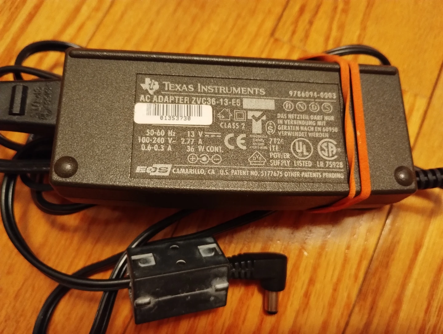 Texas Instruments AC Adapter ZVC36-13-E5