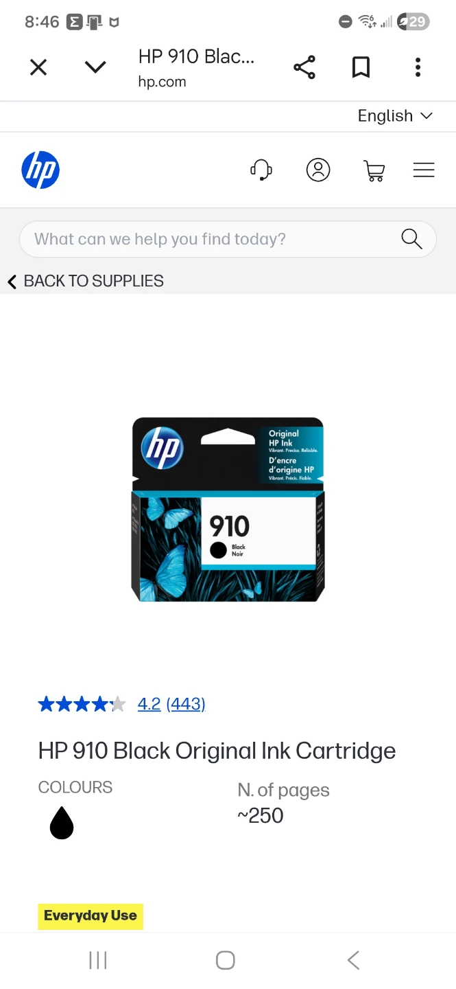 HP 910 Ink Cartridge Combo