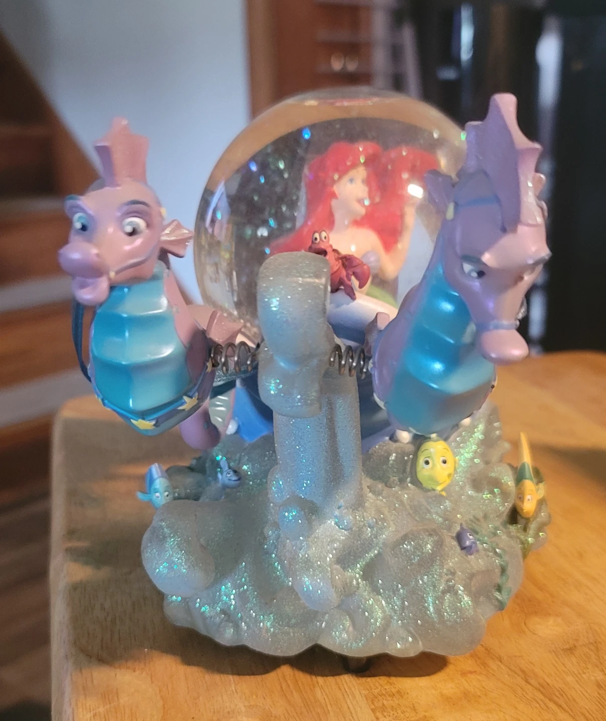 Retired Disney Little Mermaid Glitter Snow Globe – 7" - photo 4
