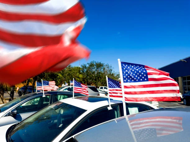 American Flag Car window Mount 22.5 x 14.5