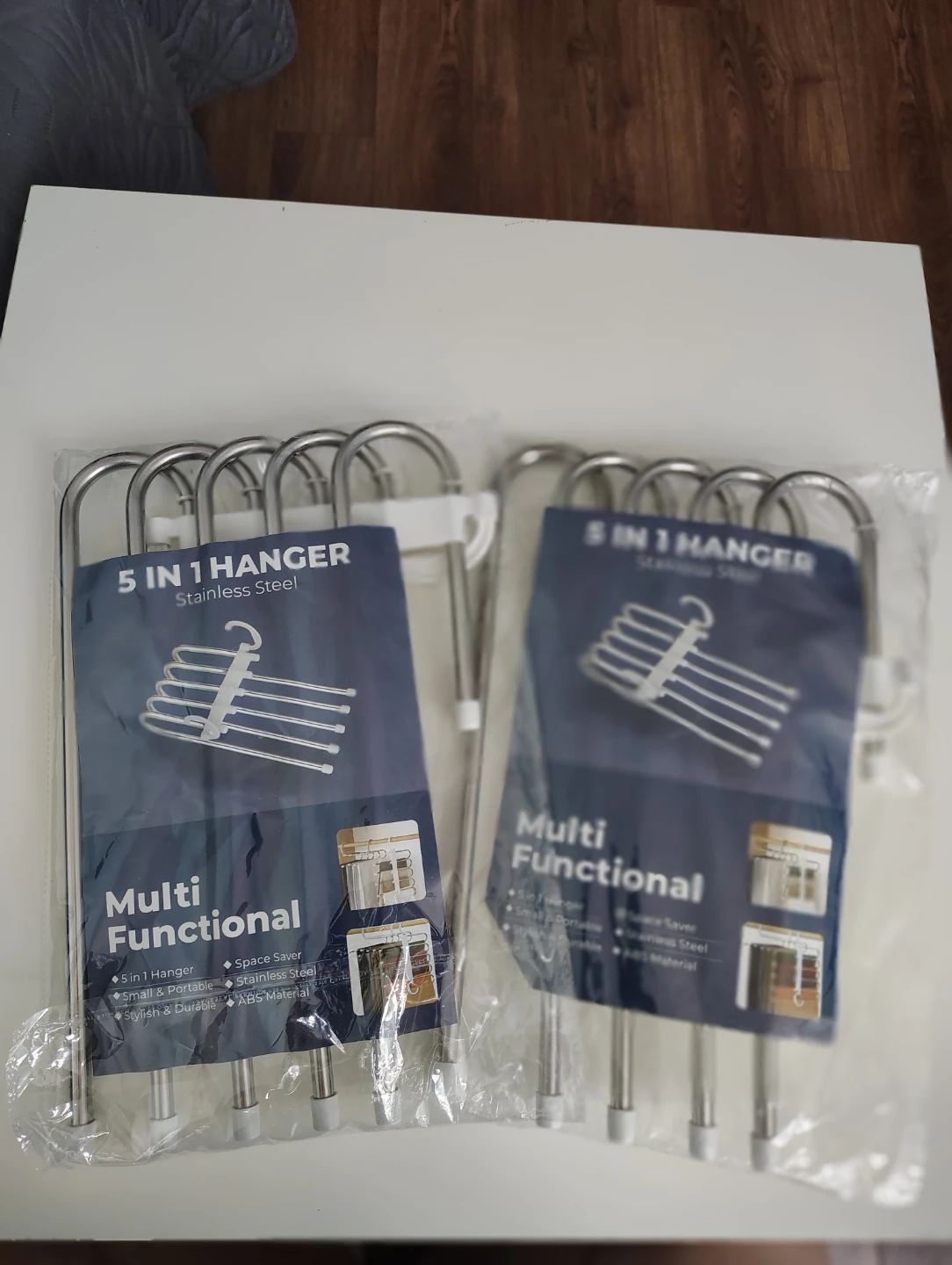 NEW 5-in-1 Stainless Steel foldable Hangers | Pack of 2 - photo 2