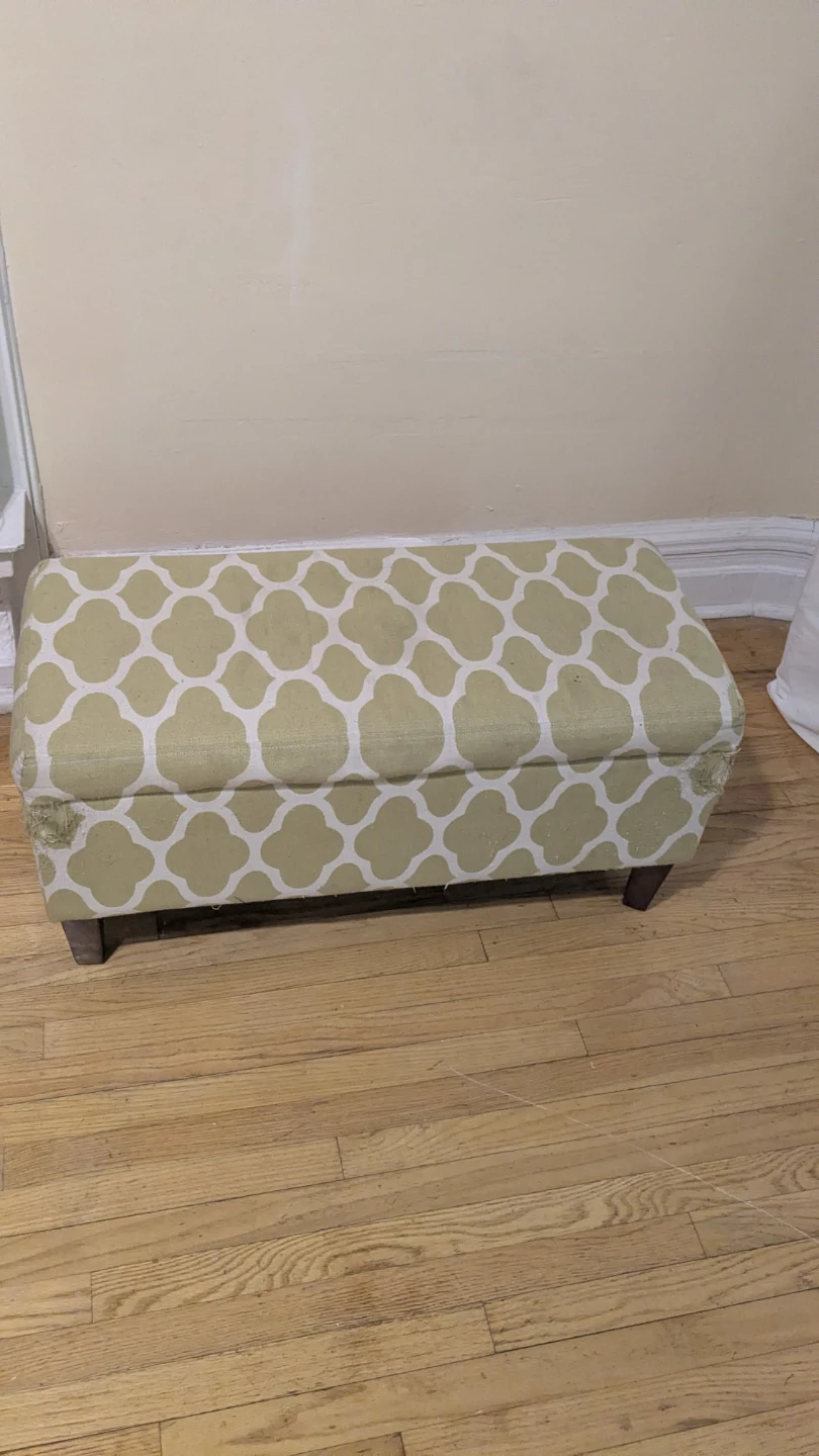 Storage Ottoman Bench - Geometric Pattern