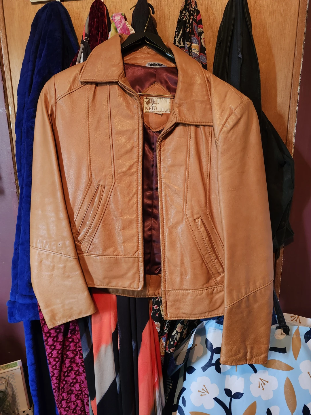 NETO Tan Leather Jacket - Made in Vancouver