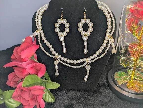 Elegant mythical pearl necklace set - photo 4