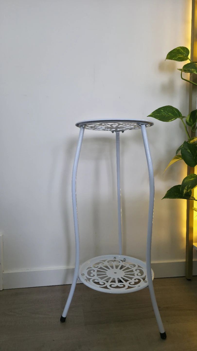 White Metal Plant Stand - photo 4