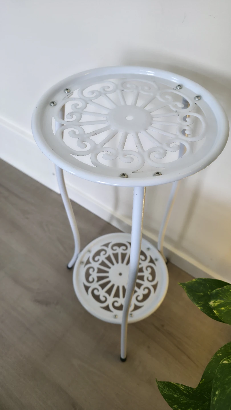 White Metal Plant Stand - photo 5