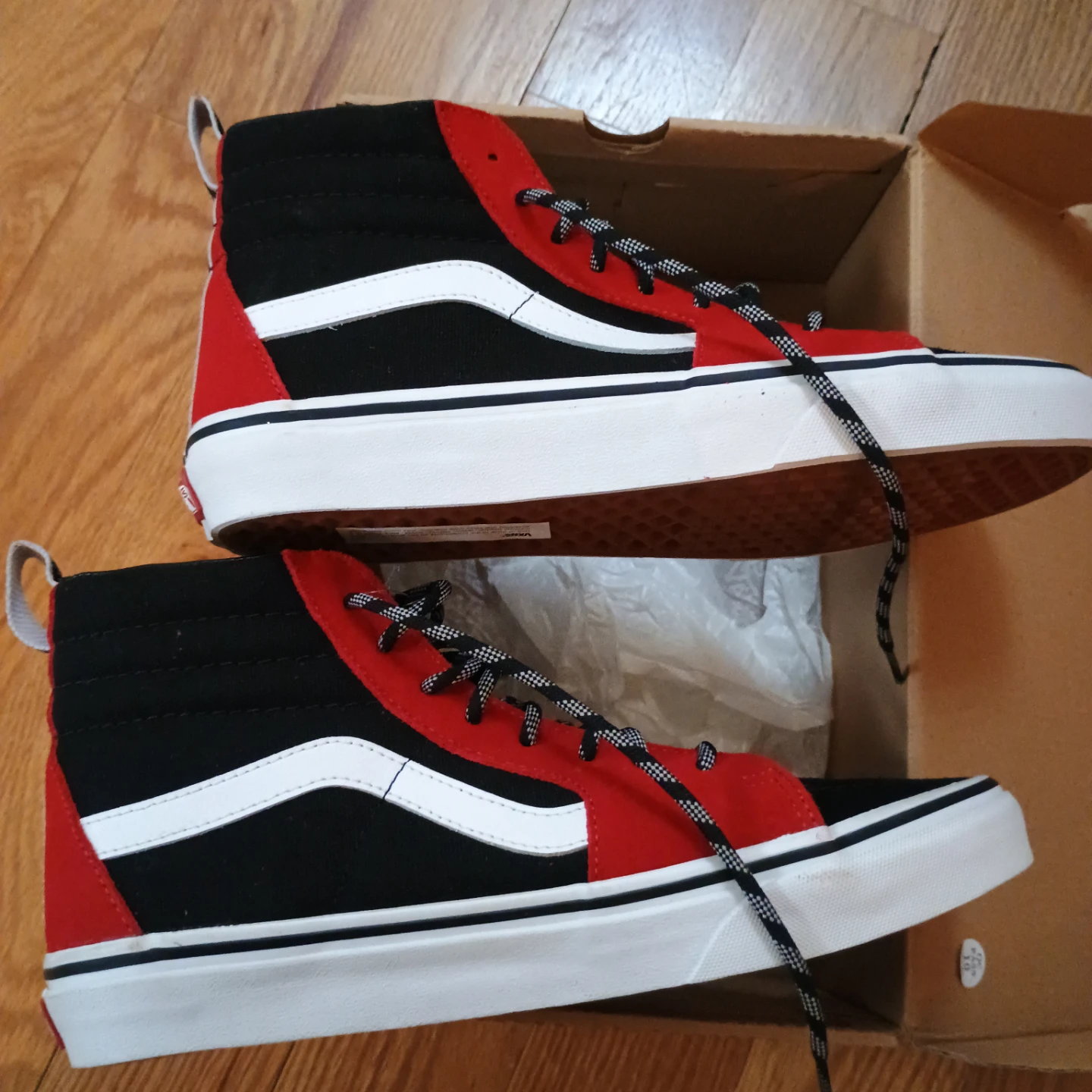 Vans SK8-Hi Black Red Shoes US Men's 8