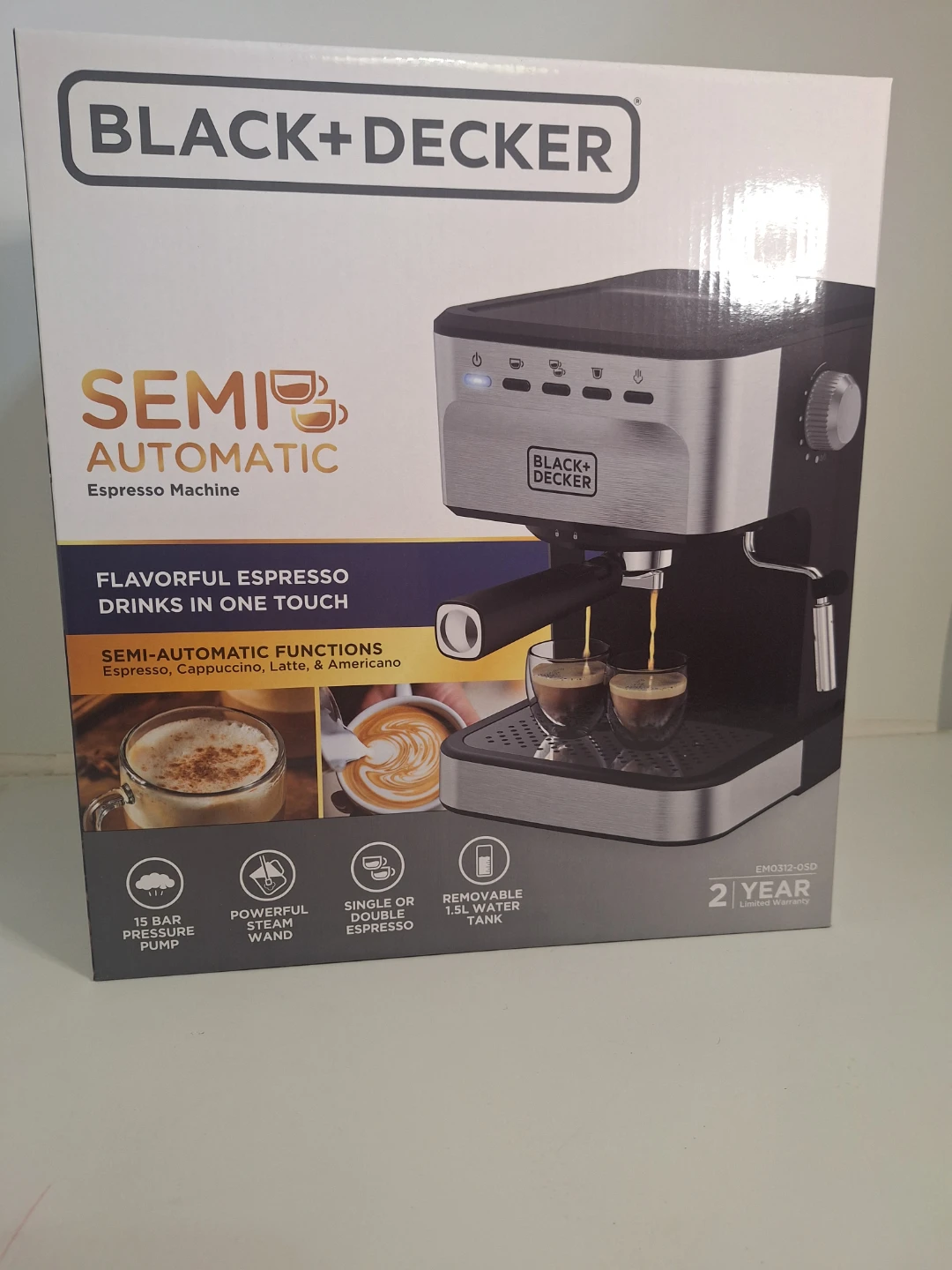 Black+Decker Semi-Automatic Espresso Machine