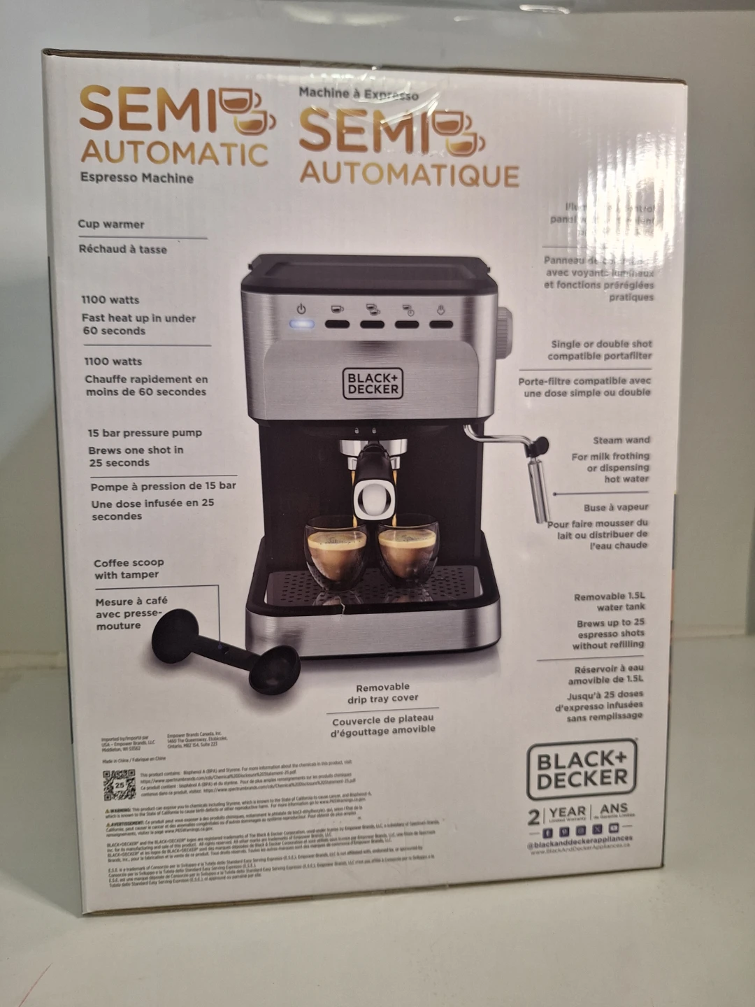 Black+Decker Semi-Automatic Espresso Machine - photo 3