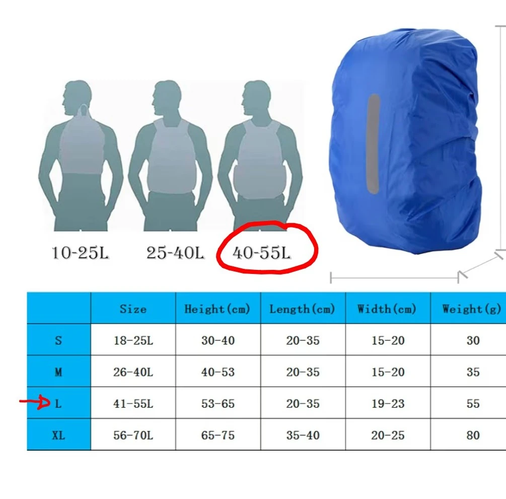 Blue Backpack Rain Cover - photo 2