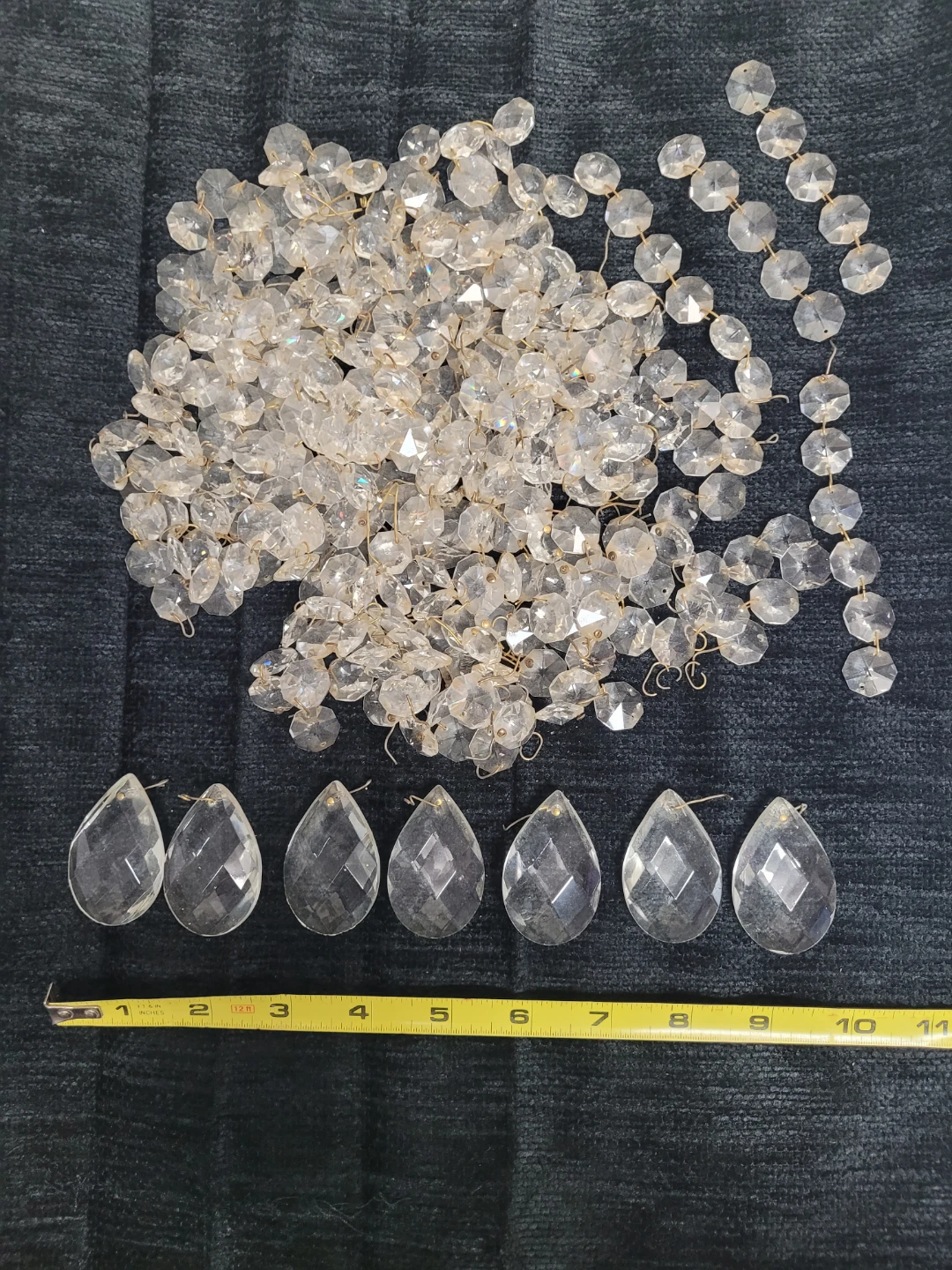 Glass Chandelier Crystal Pendants Lot