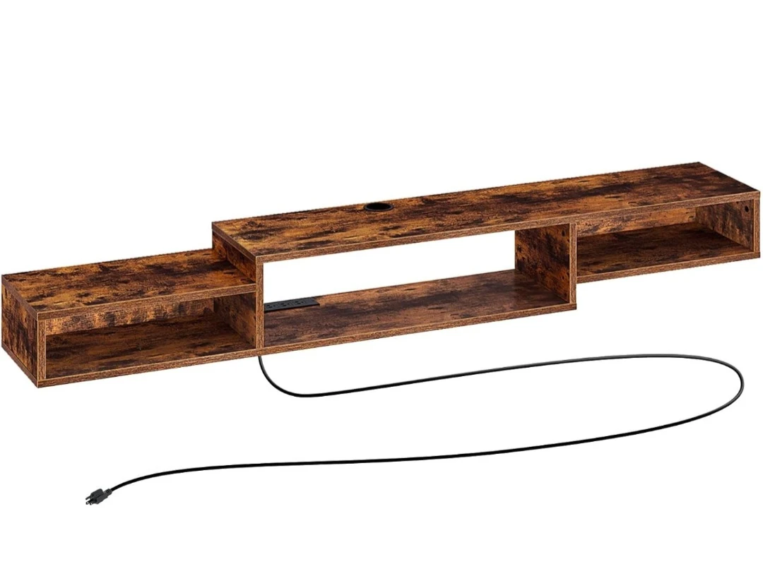 Wall Mounted TV Stand with Power Strip - photo 2