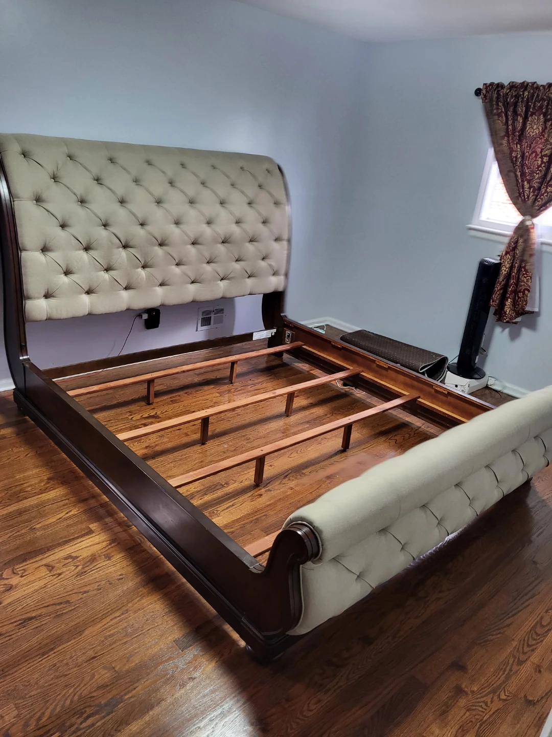Tufted Sleigh Bed Frame - photo 3