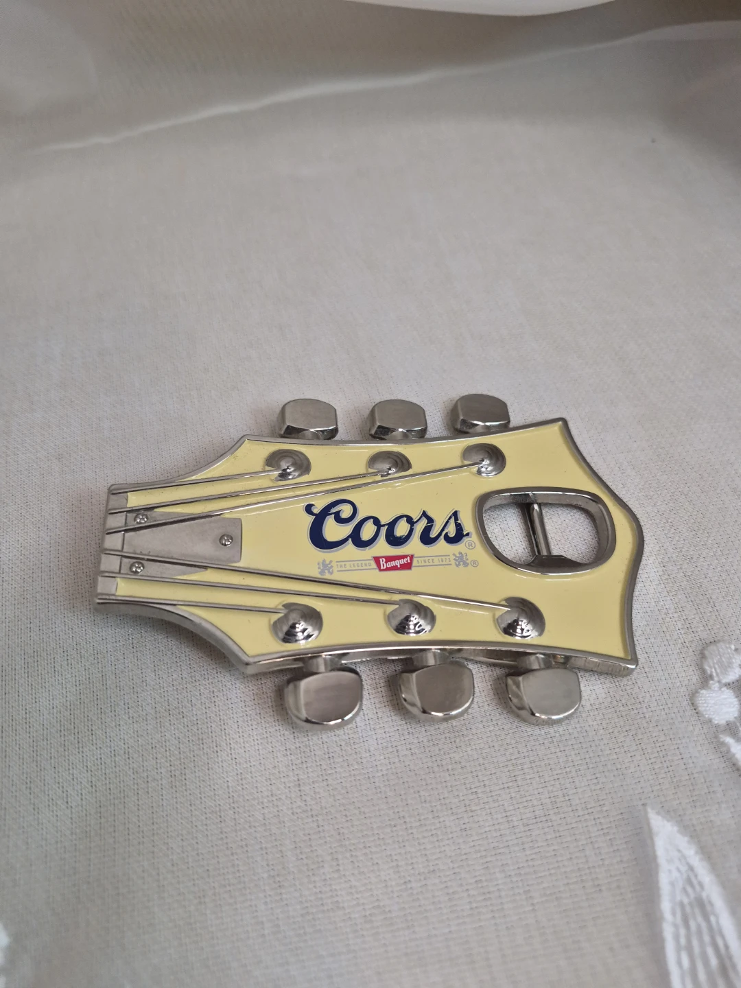 Coors Beer GUITAR Bottle OPENER Belt Buckle - photo 2