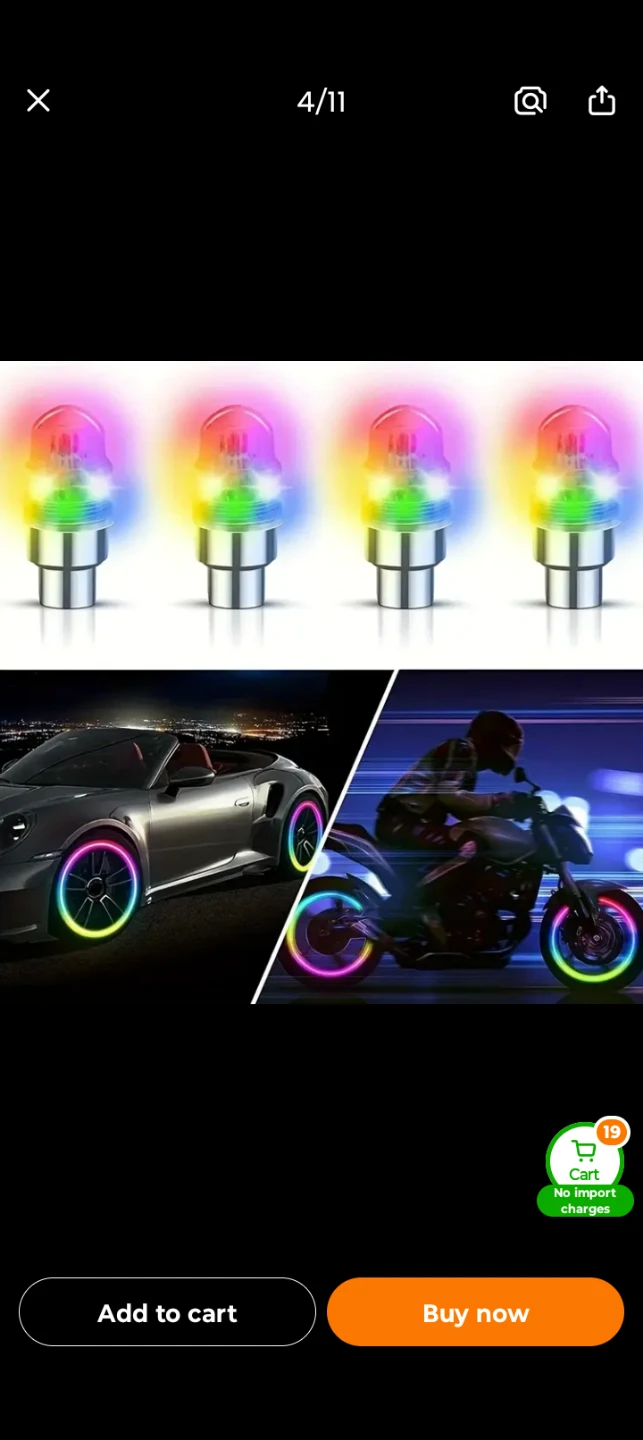 LED Wheel Lights for Cars and Motorcycles