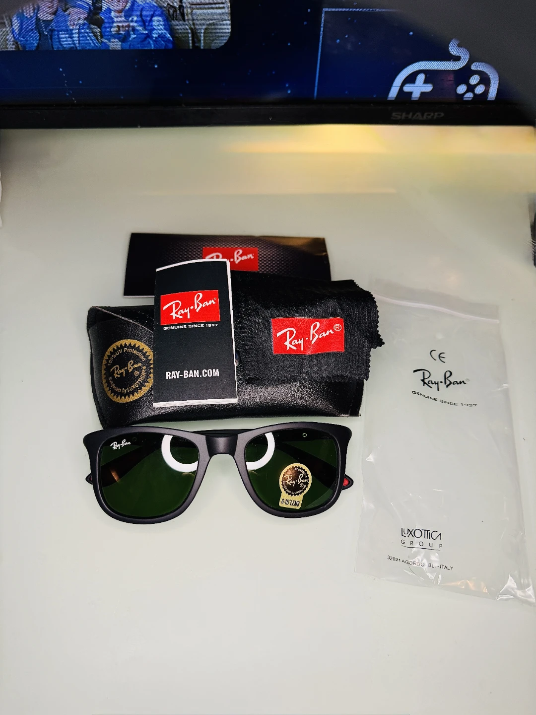 Ray-Ban Ferrari Sunglasses with Green Lens