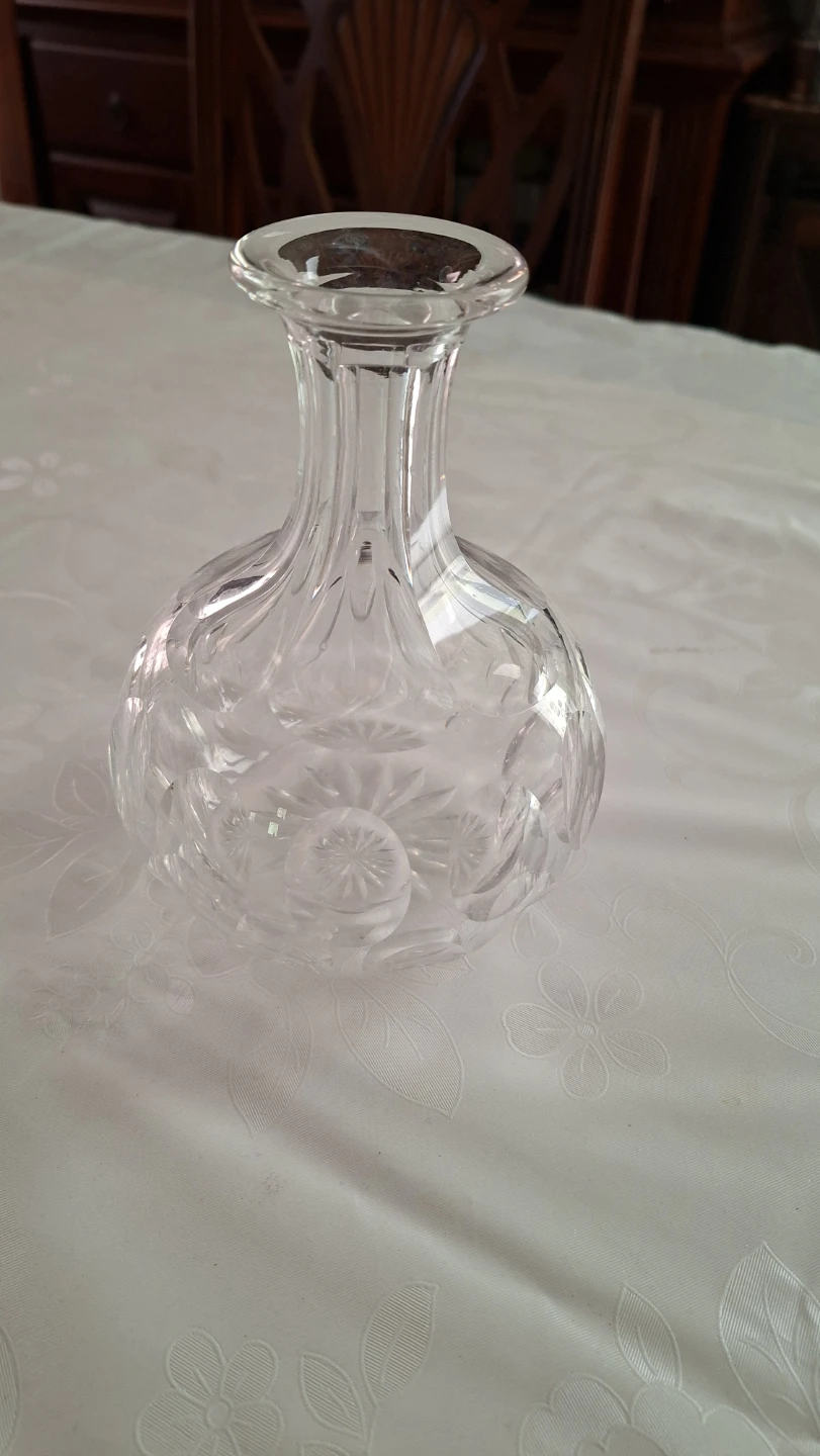 Crystal Decanter - Etched Glass