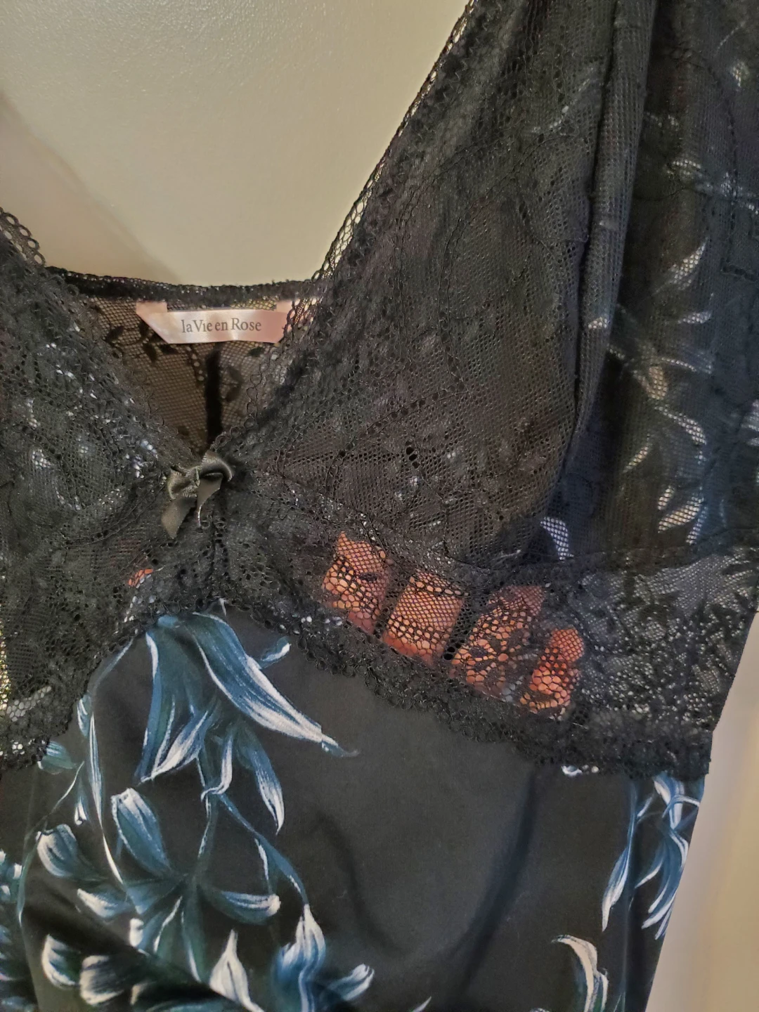 La Vie en Rose Black Floral Lace Cami - XL ⚽ - photo 2