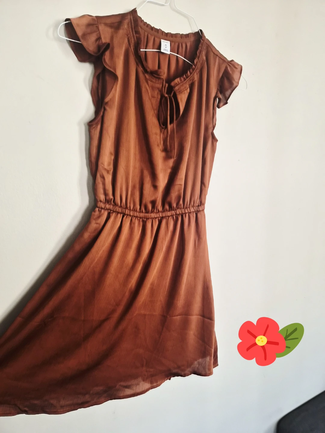 Old Navy Rust Colored Smocked Waist Dress