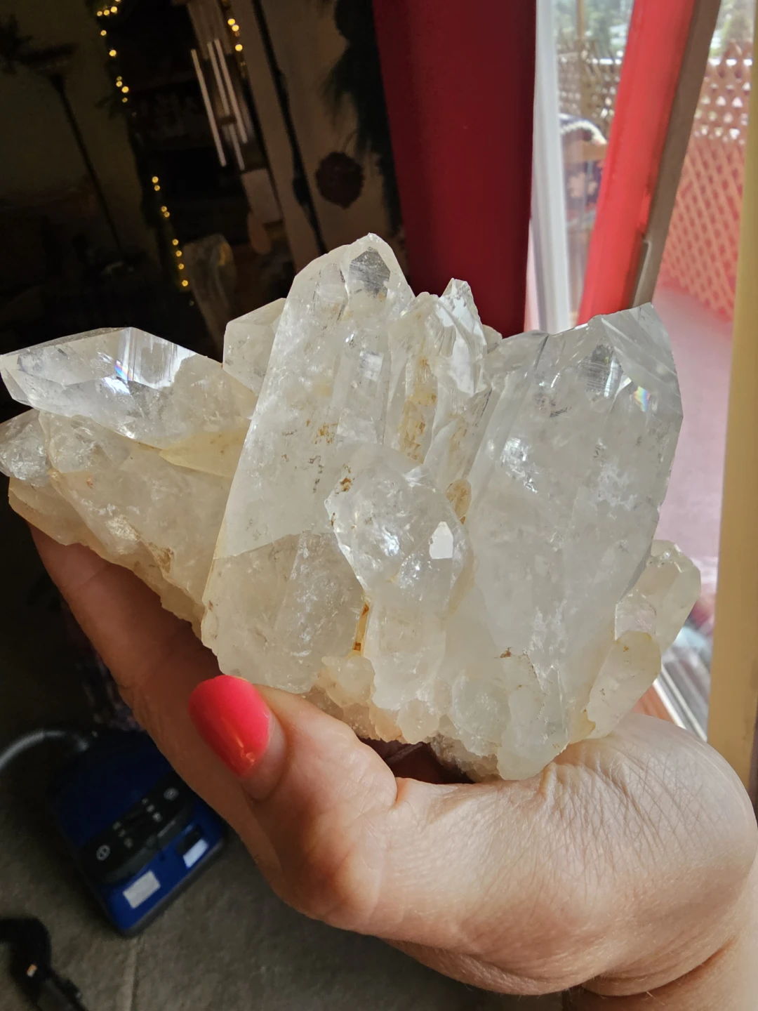 Large Clear Quartz Crystal Cluster - photo 2