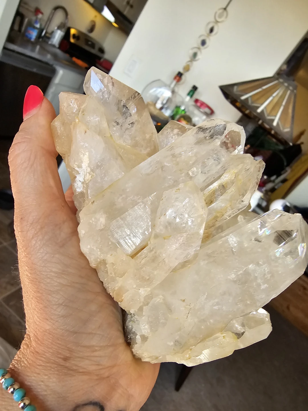 Large Clear Quartz Crystal Cluster - photo 5