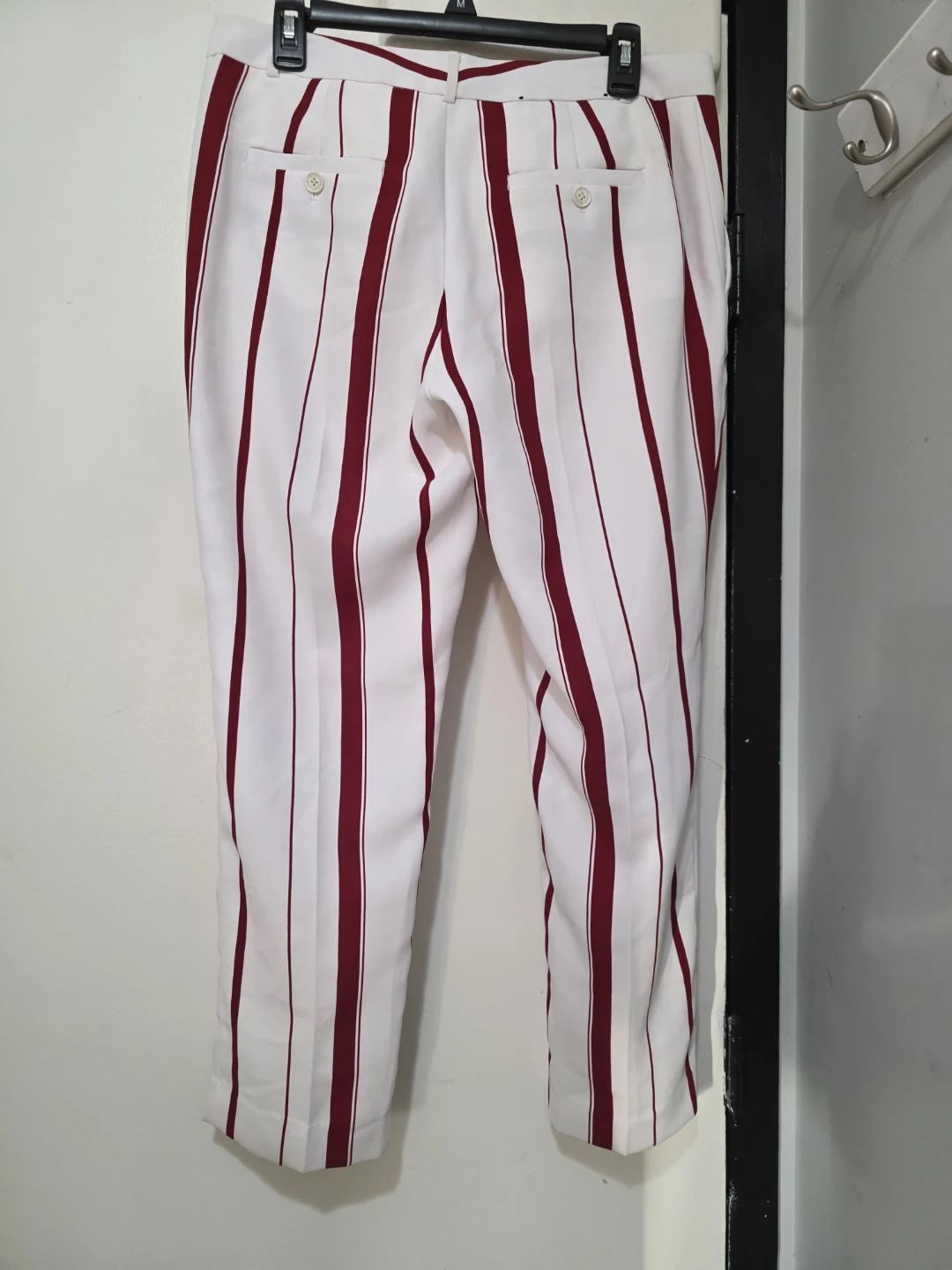 Banana Republic White and Red Striped Pants Size 6 - photo 3
