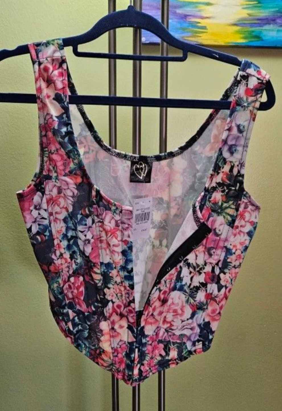 Floral Print Corset Top
